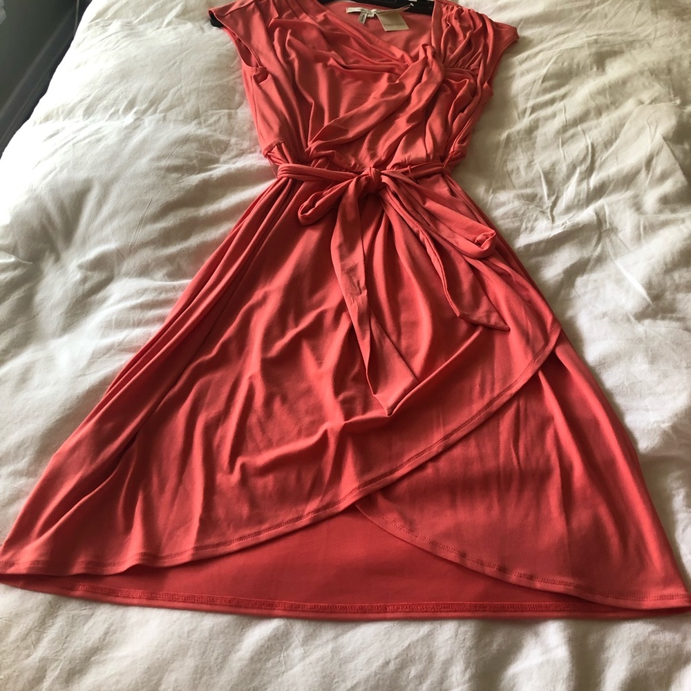 NWT Max and Cleo dress coral with matching belt S